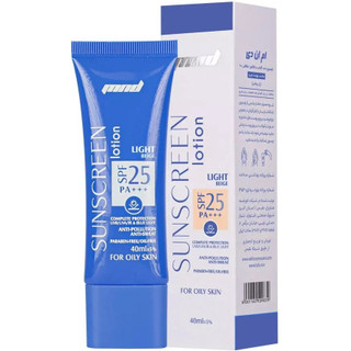 لوسیون ضد آفتاب با SPF 25 (بژ روشن) مناسب پوست چرب 40 میلی لیتر