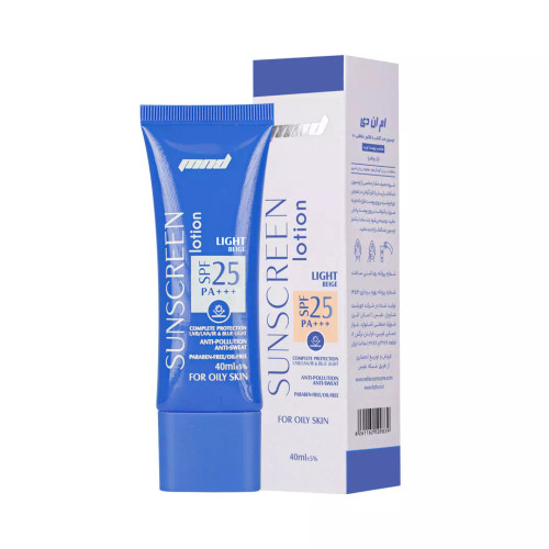 لوسیون ضد آفتاب با SPF 25 (بژ روشن) مناسب پوست چرب 40 میلی لیتر